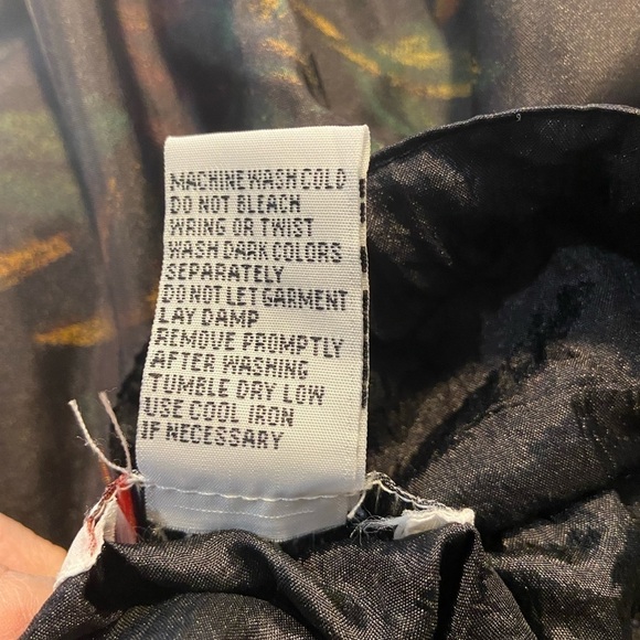 Vintage LAVON Full Zip Jacket Sz MED Black Floral 80s Vibe - Picture 7 of 10